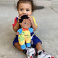 OUOZZZ 10" Soft Black Baby Boy Doll Set with Accessories, Dinosaur Theme, Polyester Material, Ideal Gift for 2 Year Olds