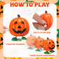 JellyArch 6 Packs Halloween Crackers Thanksgiving Crackers No Snap Party Favors with Wind up Pumpkin Paper Hat Holiday Table Fav