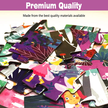 Puzzles For Kids Ages 3-5 Premium 24 Piece (Fairy Forest)