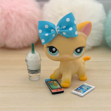 Pet Shop Accessories Lps 4 Pc Lot Bow Game Controller Clothes Cat Not Included