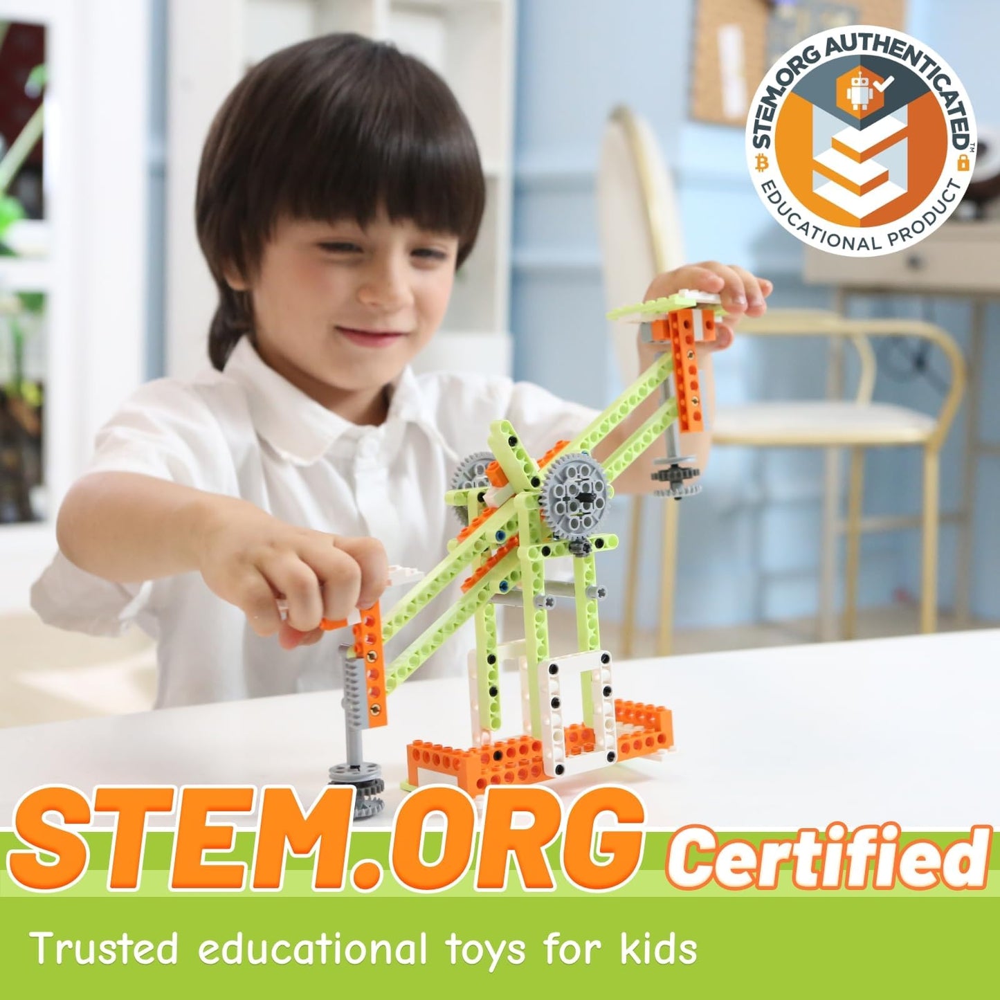 Apitor Robot E Stem Kits - Includes Large Storage Organizer, 14 In 1 Electric Building Toys With Learning Materials, Educational