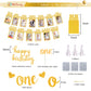 1St Birthday Baby Photo Banner, Happy Birthday Banner, First Birthday Decorations For Boy Newborn To 12 Months, 17Pcs Monthly Mi