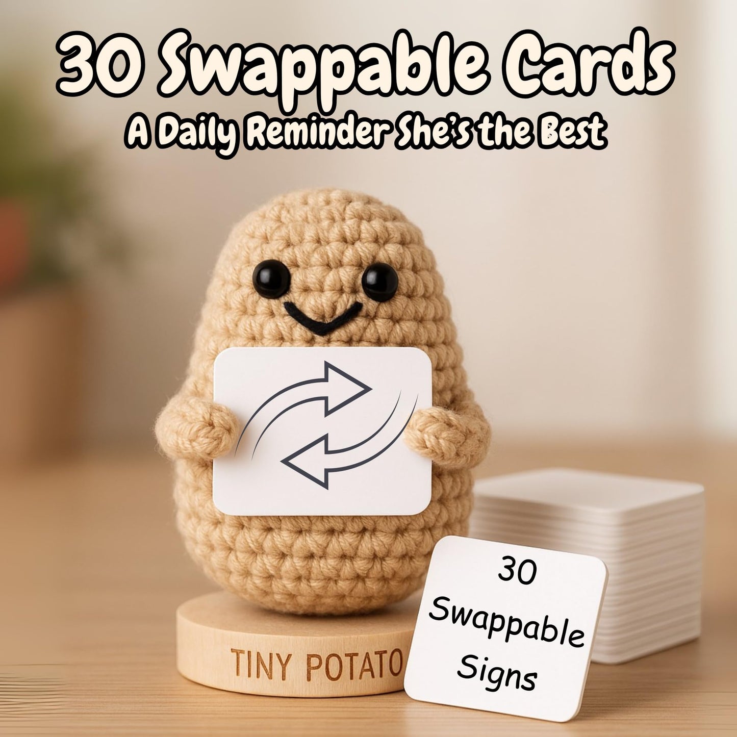 Niece Gift from Auntie, Uncle - Tiny Potato Crochet with 30 Cute Signs - Funny Birthday Gifts from Aunt or Uncle - Best Niece Ev