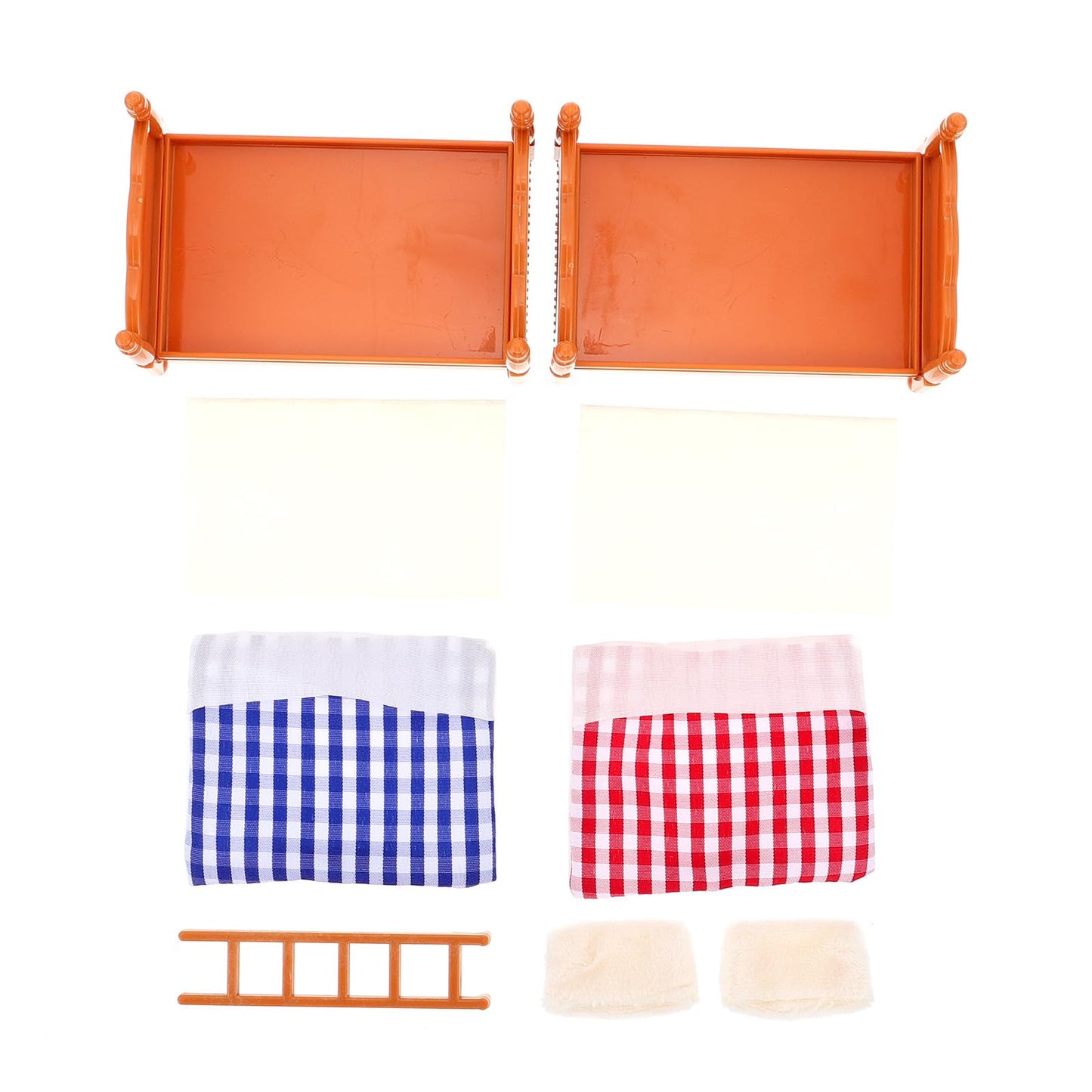 Veemoon Doll House Furniture Dollhouse Decoration Accessories Dollhouse mini Double beds Dollhouse Miniature Furniture Miniatures Bunk Bed