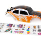 SummitLink Custom Body Compatible for 1/10 1/8 Scale RC Car or Truck (Truck not Included) (Muddy Orange Over White/Black)