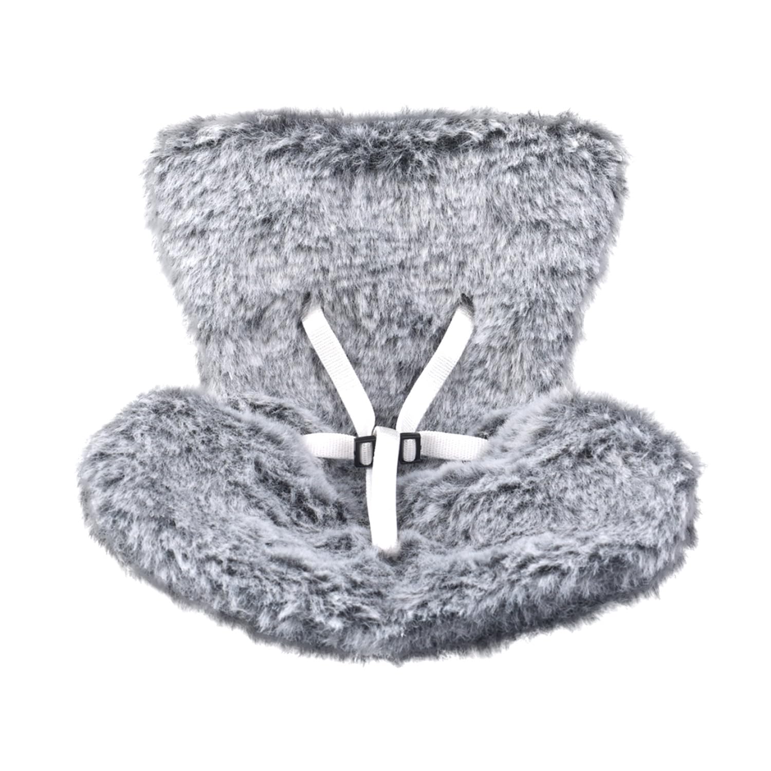 Car Seat for Dolls  Cute Safety Decorative Sofa with Soft Furry Cushion  Air Vent Clip Display Chair Stylish Car Desktop Decor for Blind Box Toys & Collectible Dolls (Gray Regular)