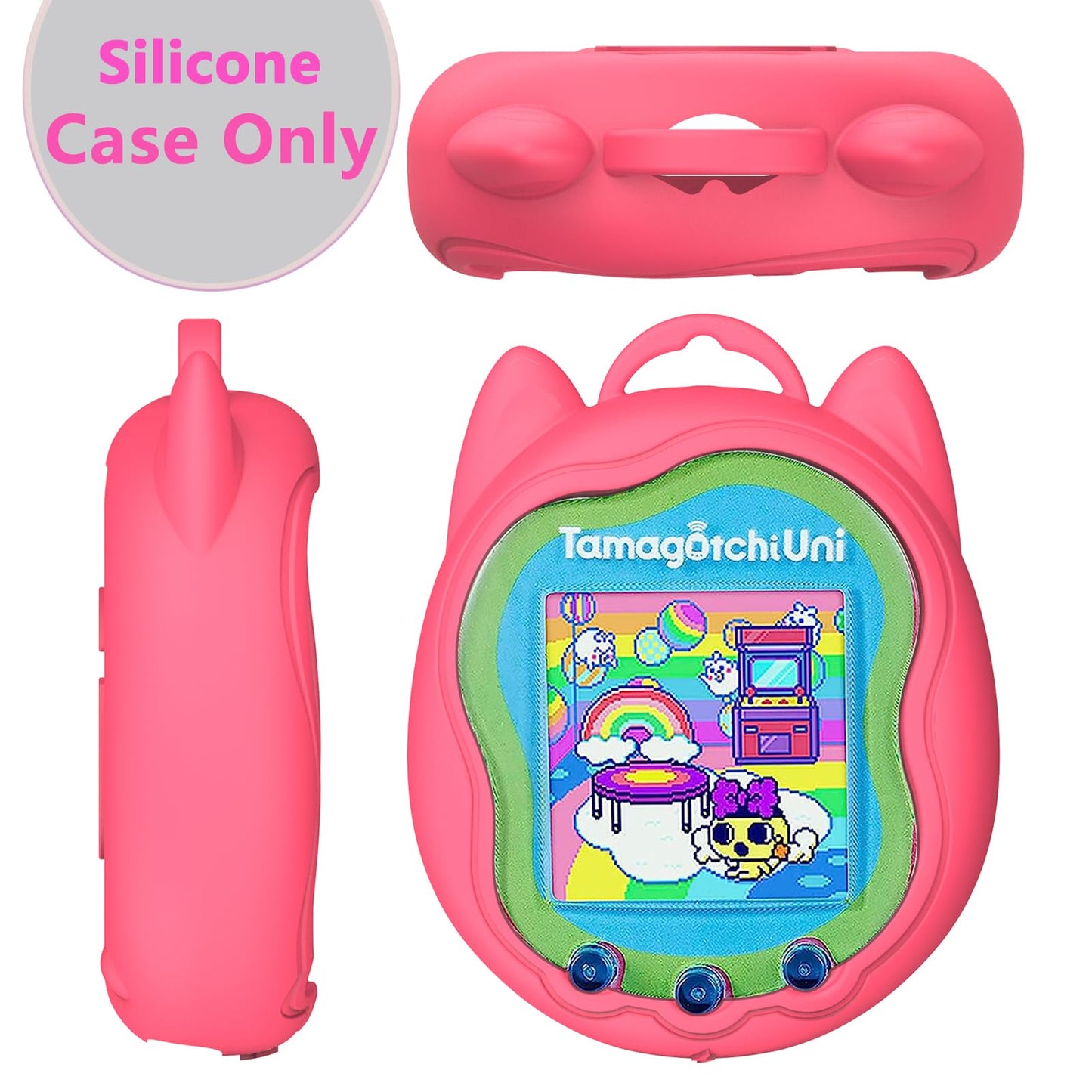 Xegimor Silicone Cover And Carrying Case For Tamagotchi Uni Interactive Virtual Pet, Screen Protector For Tamagotchi Uni Digital