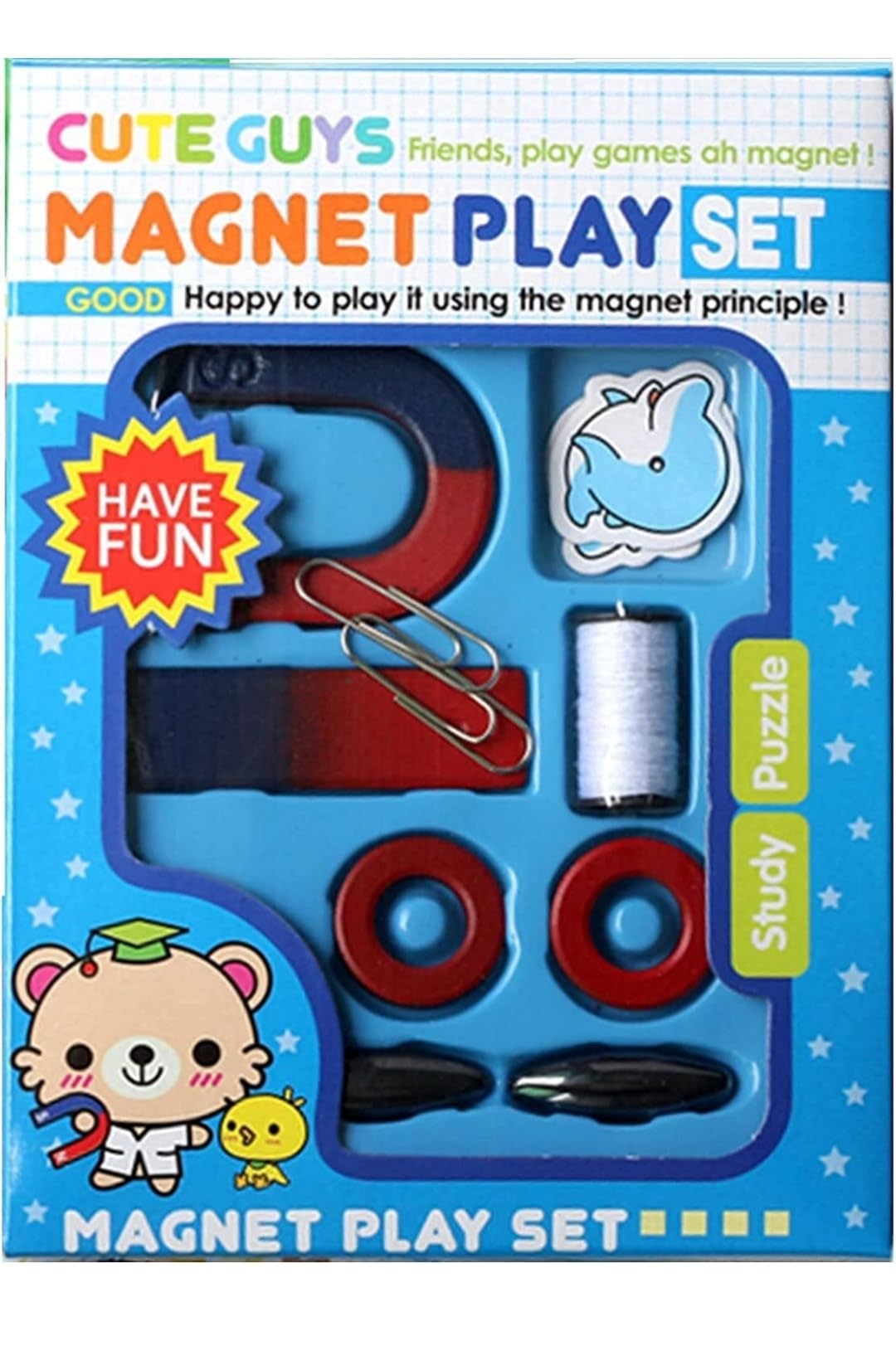 Science Magnets Set For Education Science Experiment, Diy Experiment Tools For Kids (Pack Of 1) Multicolur