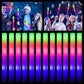 Colorhome Glow Sticks Bulk - 100 Pcs Led Foam Sticks Glow In The Dark Party Supplies With 3 Modes Flashing Effect, Glow Batons Party Favors For Party Wedding Birthday Concert Halloween Christmas