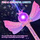 Britik Bubble Wands For Kids Girls - Led Light & Music Bubble Machine: 3 Aa Batteries & 2 Bubble Solutions, Outdoor Party Birthd