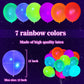 100 Pcs Uv Neon Balloons ,Neon Glow Party Balloons Uv Black Light Balloons Glow In The Dark For Birthday Decorations Wedding Glo