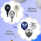 50Th Blue Birthday Balloons Decorations, 15Pcs Navy Blue Silver 50Th Birthday Balloons For Men Women 50 Anniversary Birthday Party Decor Latex Inflatable Clear Confetti Balloon Indoor Outdoor Supplies