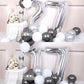 Aule 40 Inch Big Silver 7 Balloon Number Large Foil Helium Number Balloons 0-9 Jumbo Giant Happy 7Th Birthday Party Decorations