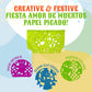 Day of The Dead Mexican Party Decorations - Dia de Los Muertos Papel Picado Tissue Paper Banner Set (12.5 Ft x 4, 50 Ft Total) H