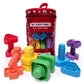 KIDS KORNER Jumbo Nuts and Bolts - Montessori Fine Motor Skills Game, 12 pcs, ABS Plastic, Rainbow Colors, Model [PO]