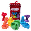 KIDS KORNER Jumbo Nuts and Bolts - Montessori Fine Motor Skills Game, 12 pcs, ABS Plastic, Rainbow Colors, Model [PO]