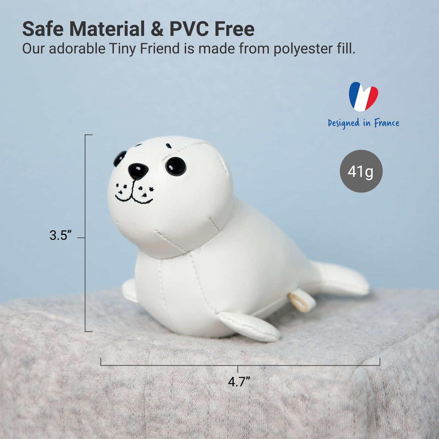 Little Big Friends Tiny Friends | Rattle Toy | Special Stuffed Animal | Easy To Clean | Elliot The Seal