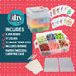 SCS Direct 4,000pc Fuse Beads Sweet Treats w CASE -17 Colors, 12 Unique Templates, 2 Peg Boards, Tweezers, Ironing Paper - Bulk