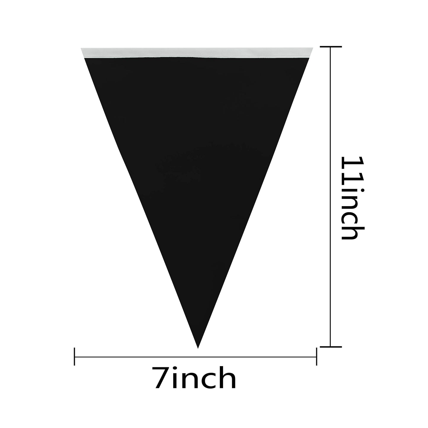 Tsmd Solid Black Pennant Banners Flags String Diy Bunting Flags,Party Decorations For Grand Opening,Kids Birthday,Party Events C