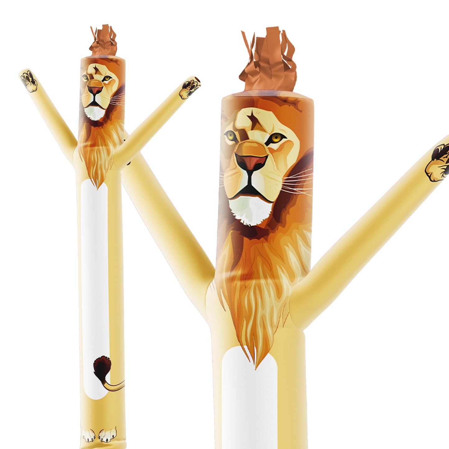 LookOurWay Air Dancers Inflatable Tube Man Attachment - 10 Feet Tall Wacky Waving Inflatable Dancing Tube Guy for Business Promotion - Blower Not Included - Mascot Character Animal Themed - Lion