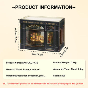 DIY Miniature House Kit  CUTEROOM Mini House Kit for mature-themed to Build  Wooden Dollhouse Making Kit with Furniture  Christmas Birthday Gifts (Magic)