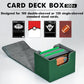 Zlca Card Deck Box For Trading Cards, Mtg Commander Deck Box Holds 120+ Single Sleeved Cards, Leather Magnetic Card Storage Box Fits For Tcg Ccg Magic Cards (Green)