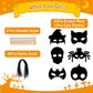 MGparty Halloween Crafts 42PCS Halloween Rainbow Scratch Mask Magic Scratch Paper Art for Kids Birthday Classroom Decoration Par