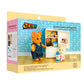 Oleoca Family Dollhouse Refrigerator Set - Mini Fridge With Opening Doors, Interior Shelves, Milk Carton, Yogurt Tub, Ice Cream