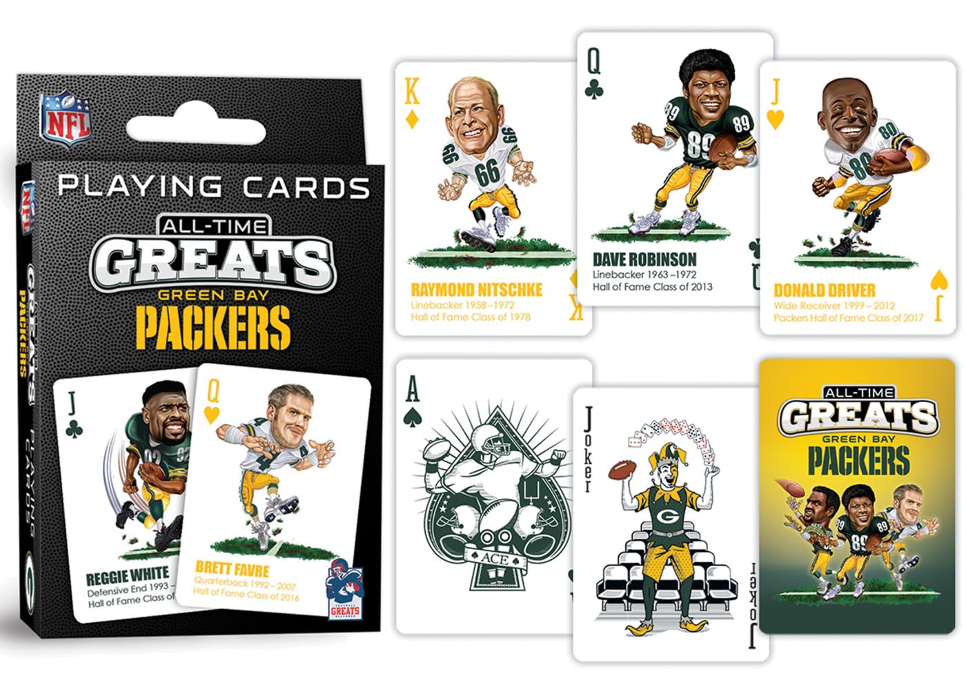MasterPieces Green Bay Packers Playing Cards - Officially Licensed Card Deck for Family Fun, Team Color, Model GBP3300