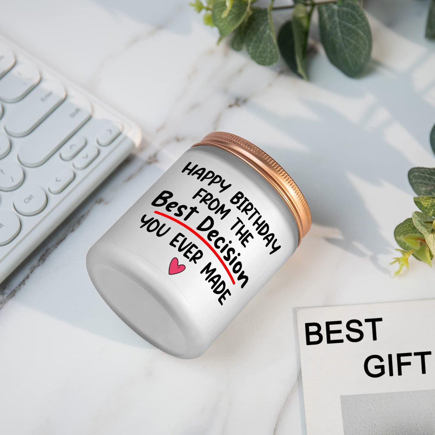 ZOKCC Soy Wax Lavender Scented Candles - Birthday Gifts for Wife - 2.75x3.54 inches, Happy Birthday