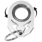 YIPUKIYI Keychain Spinner Fidget Ring - Large Silver Aluminum Alloy Toy for Men, Women, and Kids (Model YKEFR/02)