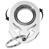 YIPUKIYI Keychain Spinner Fidget Ring - Large Silver Aluminum Alloy Toy for Men, Women, and Kids (Model YKEFR/02)