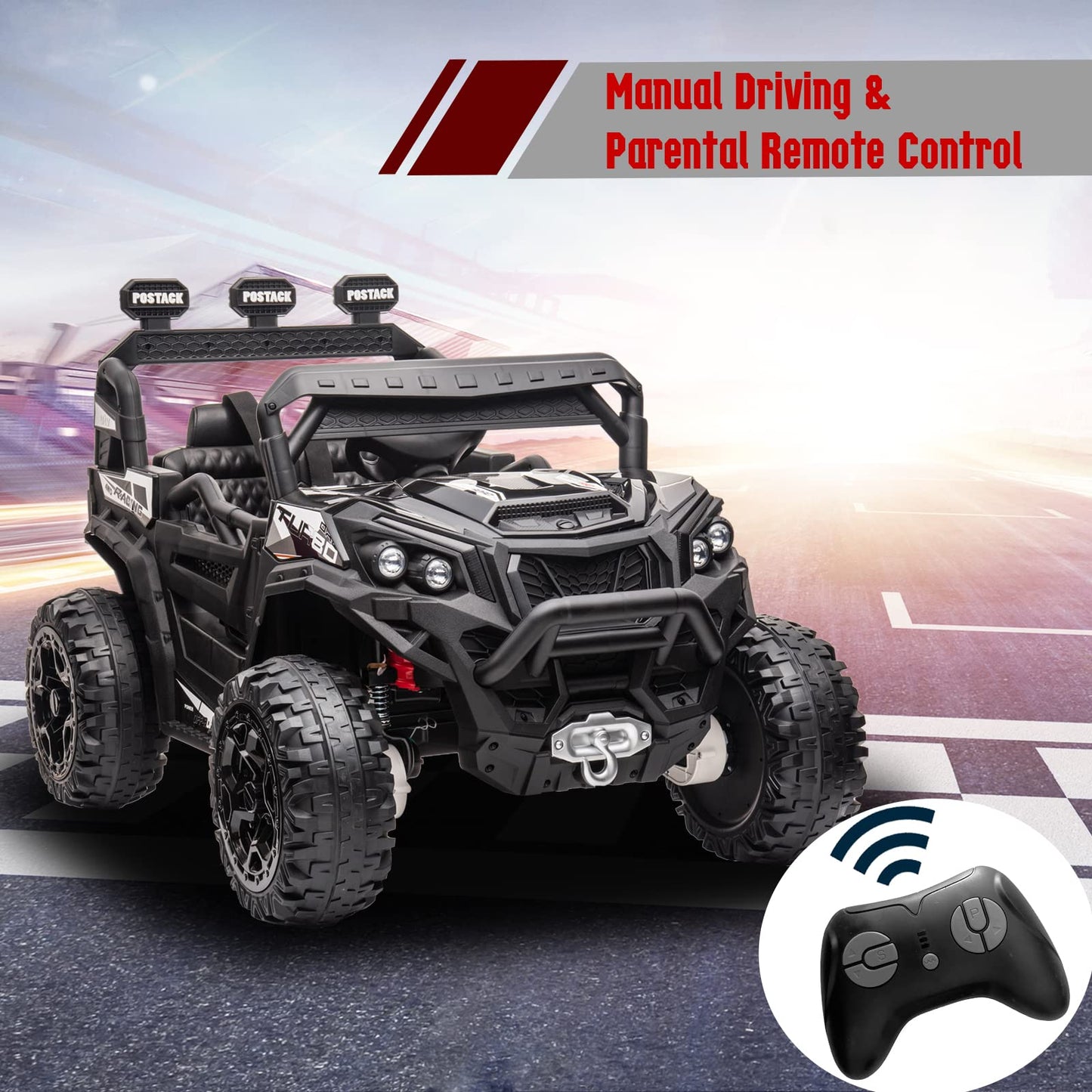 Nitoess 4X4 Kids Ride On Car With Remote Control, 24V Battery Powered Ride On Truck 4Wd/2Wd Switchable Electric Car For Kids Rid