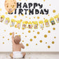 Whaline 1St Birthday Baby Photo Banner For Newborn To 12 Months, Monthly Milestone Photograph Bunting Garland, First Birthday Celebration Decoration (Gold)