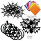 VHALE Suncatchers Craft Kit - 3 Sets (9 Cutouts), Medium Black Paper, Stained Glass Effect for Kids Arts & Crafts, Halloween Party Favors
