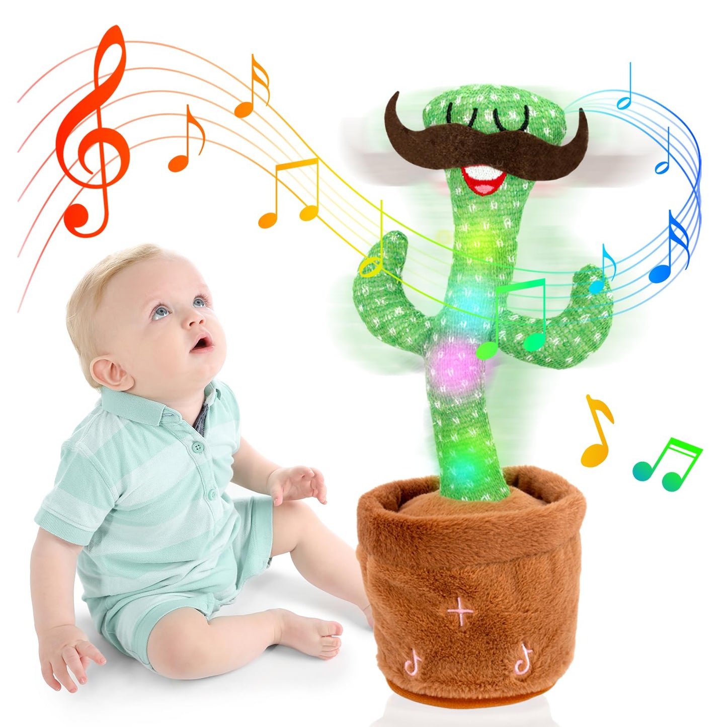 Homily Dancing Talking Cactus Toys For Baby Toys, Singing Mimicking Recording Repeating What You Say Of Boys Girls -Volume Contr