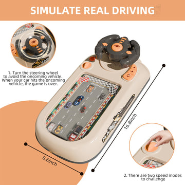 Racing Adventure Car Steering Wheel Toy,Car Racing Adventure Toy With Steering Wheel, Driving Simulator For Kids Racing Car Adve