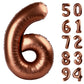 Dark Brown 6 Balloon, Coffee Brown Number Balloons 40 Inch, 6Th Balloons For Chocolate Brown Birthday Decorations, Brown And Bla