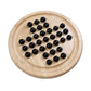 Offelec Wooden Solitaire Board Game With 33 Piece Black Glass Marbles Classic One Player Gameplay Strategy Puzzle Board Games Ki