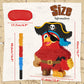 Wernnsai Pirate Piata - Pirate Parrot Piata with Blindfold and Bat for Boys  Birthday Party Adventure Theme Decorations