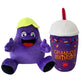 Vaoux Grimace Plush,2Pcs Grimace Shake Yellow Hat Plush Toy,Stuffed Animal Toy Game Doll Toy Fans Anime Great Gift For Boys And Girls (2Pcs)
