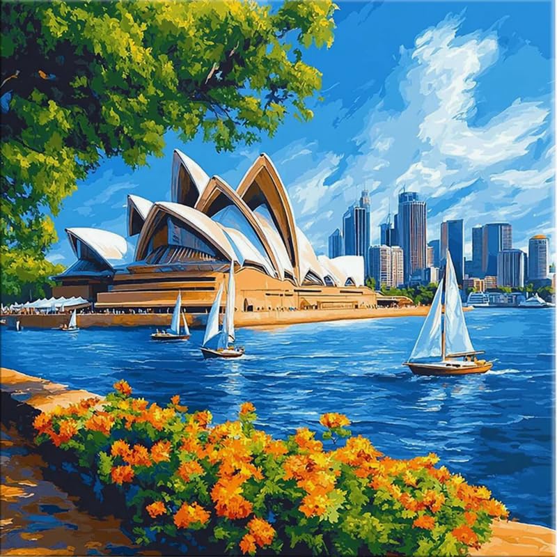 Tulip N Turtle Opera Diy Acrylic Paint By Number Kit For Adults Beginner Canvas Painting By Number Acrylic Painting. Wall Decora