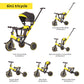 Tricycle for Toddlers 1-3, 6 in 1 Toddler Balance Bike for Boy Girl, Folding Toddler Tricycle with Push Handle, Removable Canopy