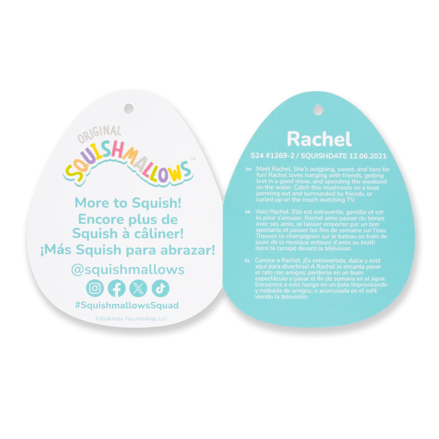 Squishmallows Original 24-Inch Rachel Pink Tie-Dye Mushroom - Official Jazwares Plush (Jumbo)