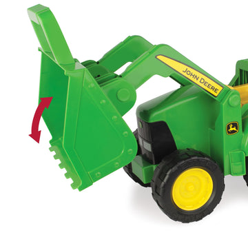 TOMY John Deere Big Scoop Tractor Toy - 15 Inch Plastic Loader - Multi Color - Ages 3+ - Model 46701