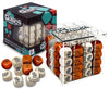 Qubic4 4 in A Row Game - 3D Strategy Board Game, Wooden Cubes, Brown, White, Transparent Acrylic Cube, Perfect for All Ages