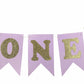 Purple 1st Birthday Baby Tutu for High Chair Decoration and ONE Pennant Mermaid Happy Birthday for Highchair