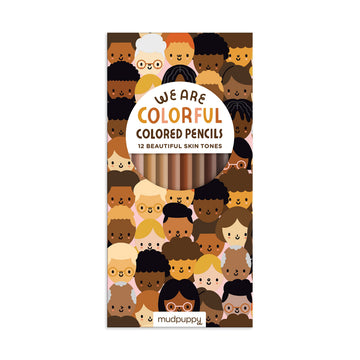 Mudpuppy We Are Colorful Skin Tone Colored Pencils from, Includes 12 Colored Pencils, Beyond Just Peach and Brown!, Makes for a 