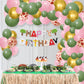 Sage Green And Pink Balloon Garland Arch Kit, 122Pcs Pink Sage Green Metallic Gold Balloons Leopard Print Balloons For Jungle Bi