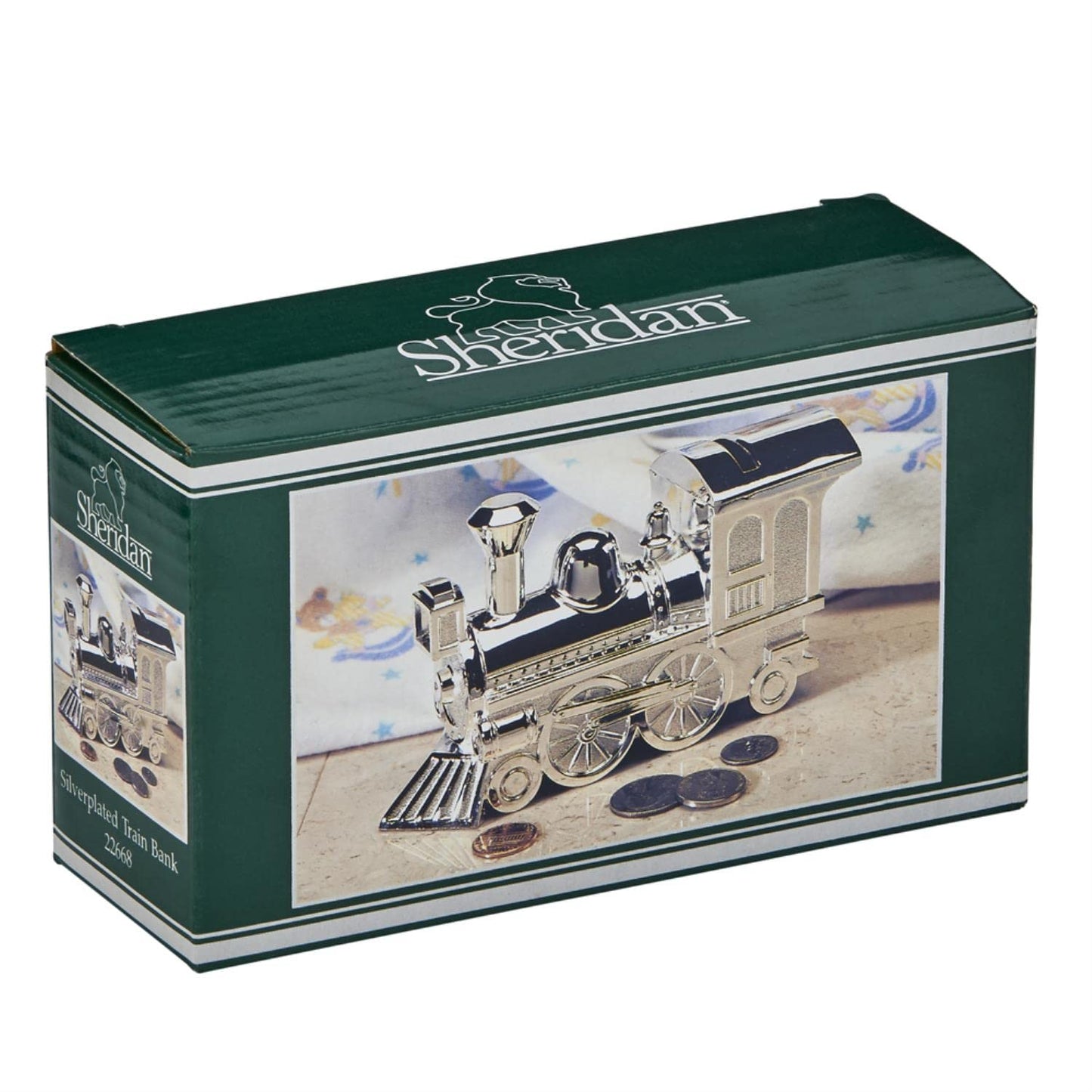 Creative Gifts International Pewter Train Bank For Kids, Newborn Gift, Polished Silver Finish, 6    X 3.25'', Shiny Non-Tarnish